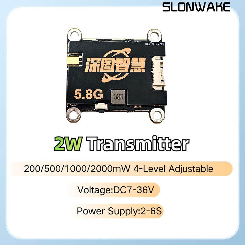 SLONWAKE 5.8G 56CH 2W transmit - огляд і ціна Fpv Drone Vtx