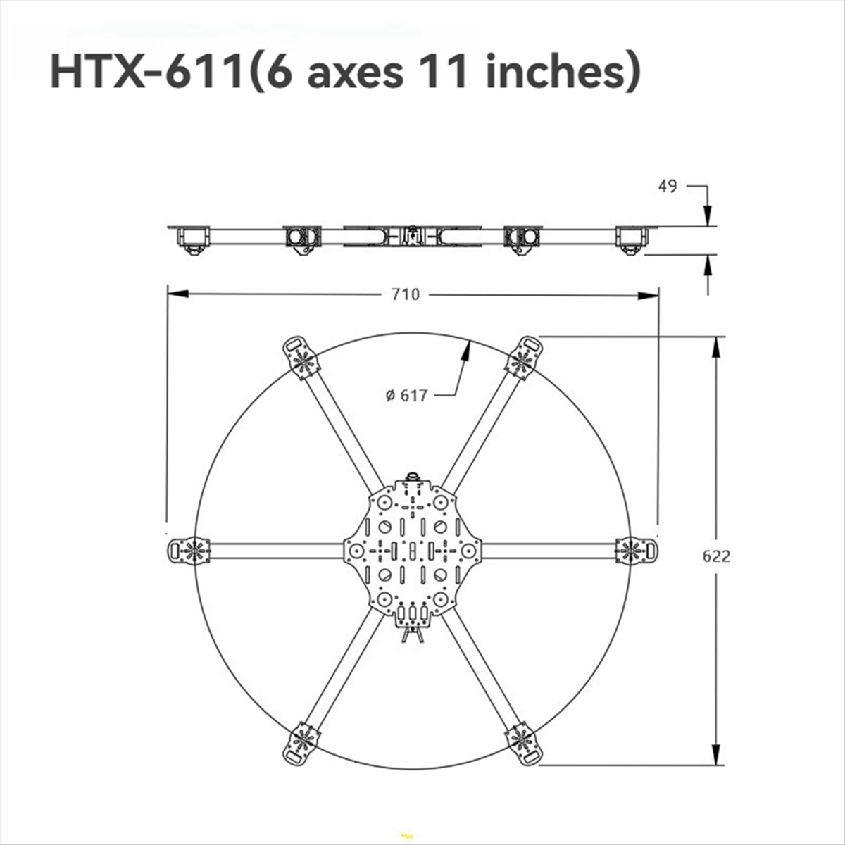 ▶✔▃AC246-Hexacopter Frame Kit  - огляд і ціна Fpv Drone Kit