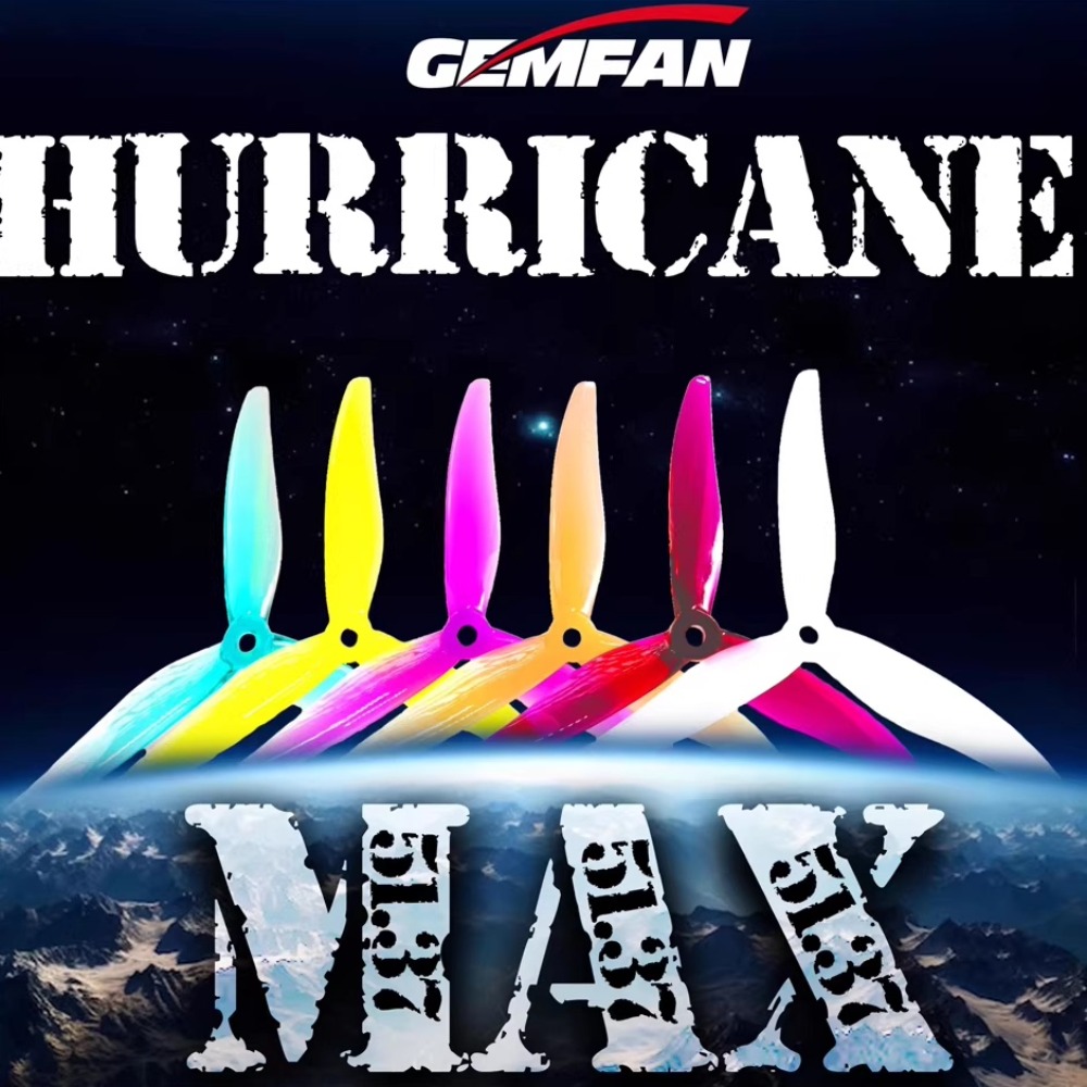 2Pairs Gemfan Hurricane 51377  - огляд і ціна Fpv Drone Motor